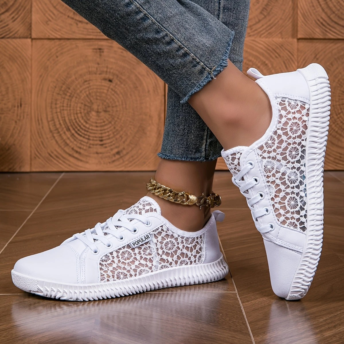 Atmungsaktive Slip-On Loafer aus Mesh für Damen