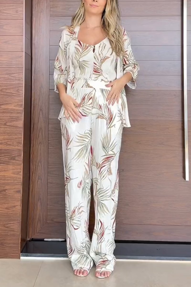 Bedruckter Jumpsuit und Top für Damen