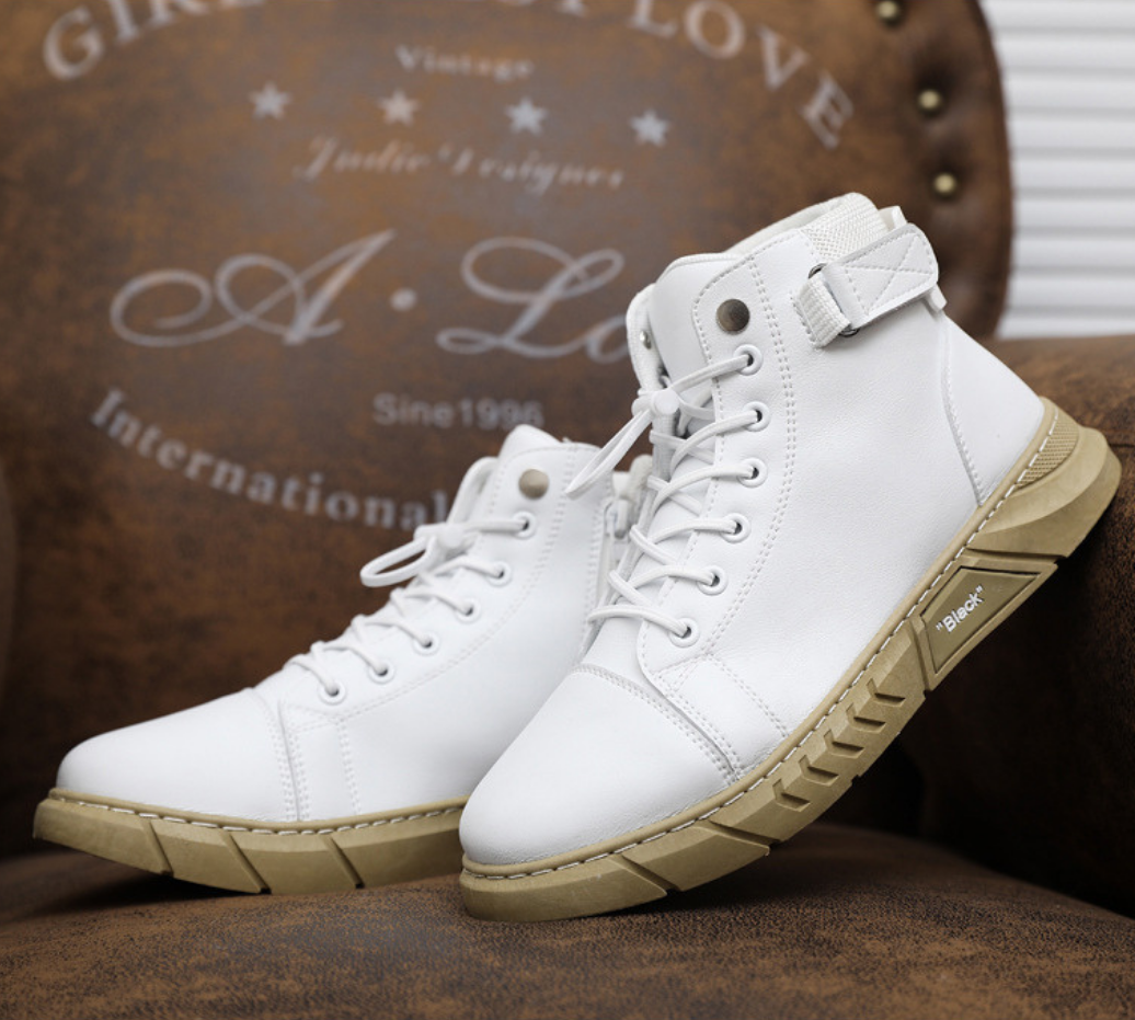 Men's Genuine Leather Boots | Casual & Versatile | Waterproof & Fleece-Lined