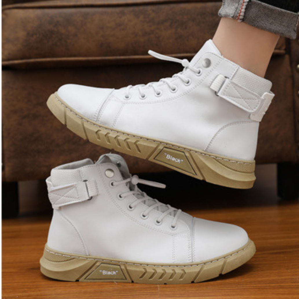 Men's Genuine Leather Boots | Casual & Versatile | Waterproof & Fleece-Lined