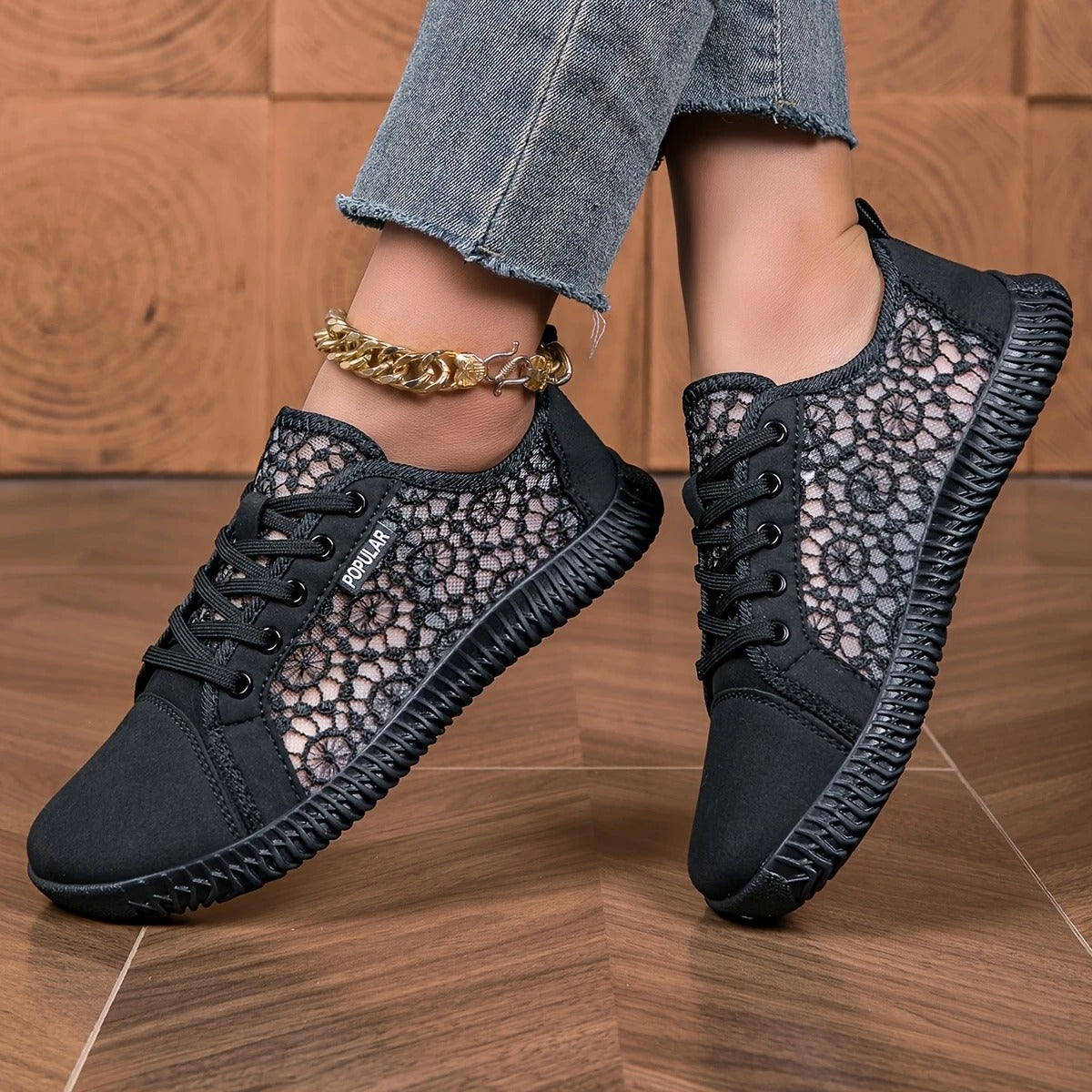 Atmungsaktive Slip-On Loafer aus Mesh für Damen