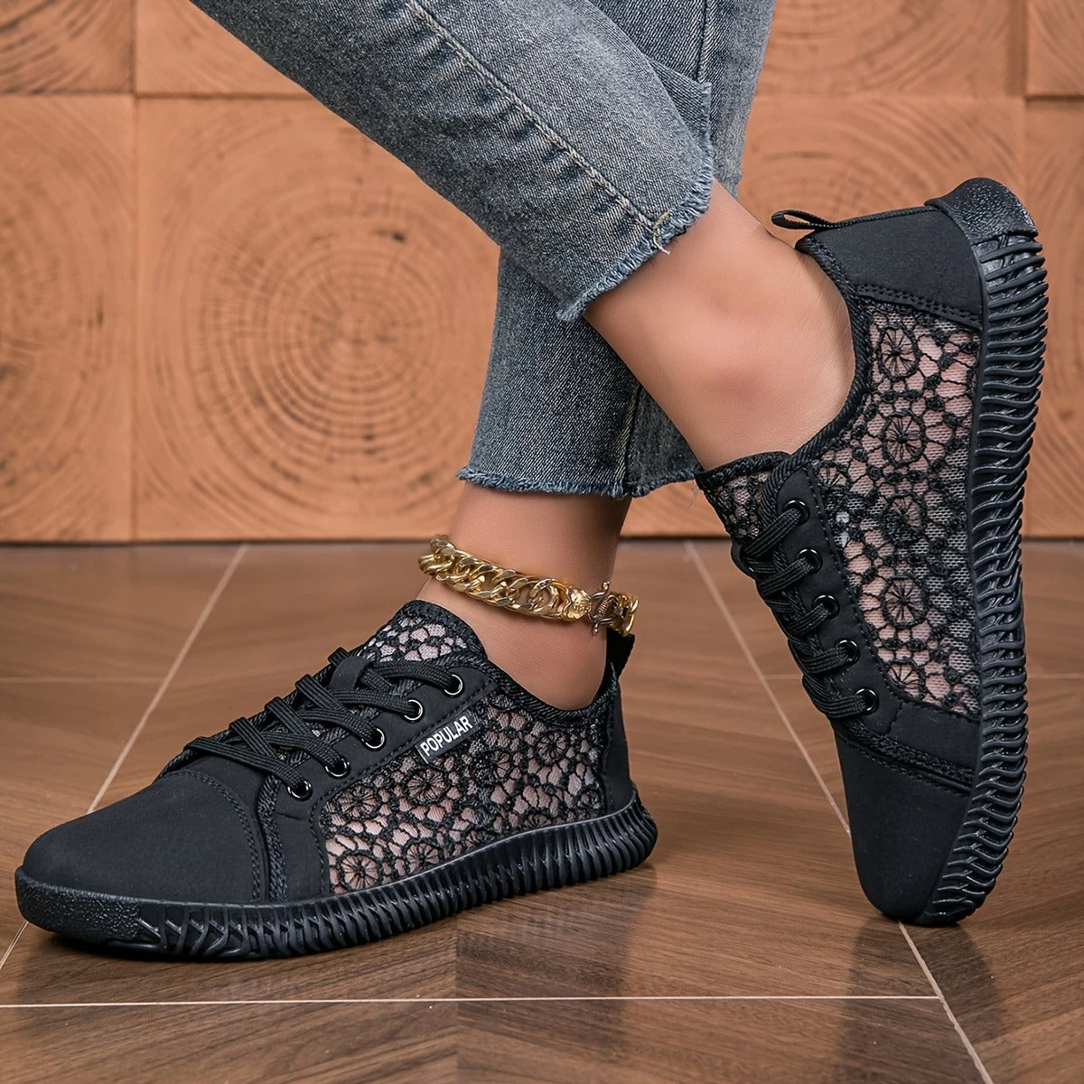 Atmungsaktive Slip-On Loafer aus Mesh für Damen