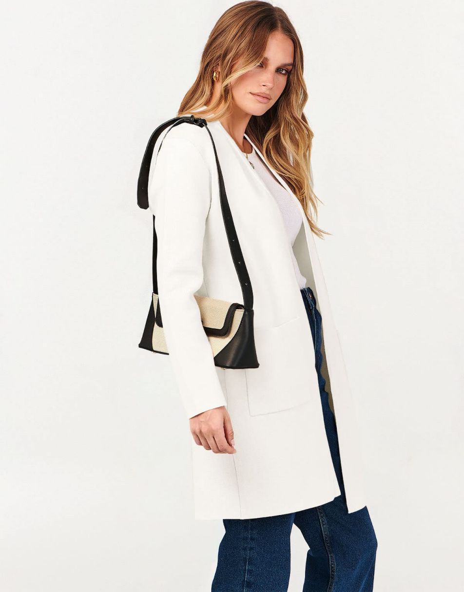 ANRABESS Cardigan-Pullover für Damen, lässig, Herbst Winter 2023, modischer Mantel, Langarm, offener Strick-Coatigan, Kleidung