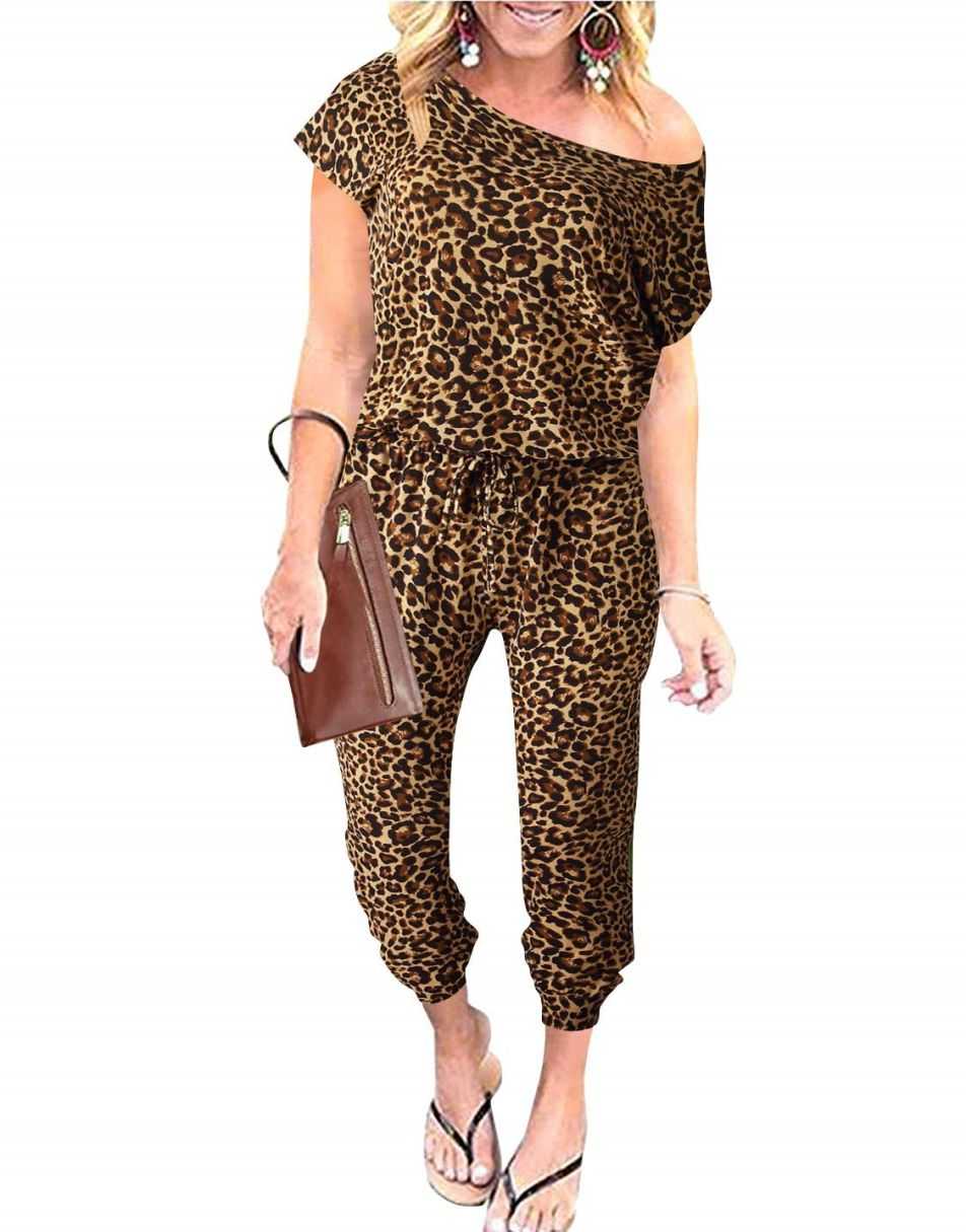 ANRABESS Lässiger Off-Shoulder-Overall mit elastischer Taille und Stretch-Stoff