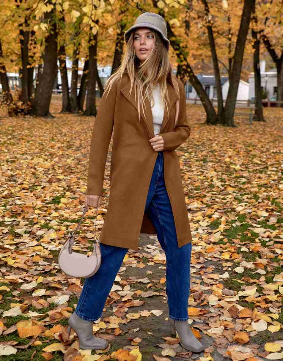 ANRABESS Damen Lässige Langarm Elegante Drapierte Offene Strickjacke Langer Cardigan Pullover