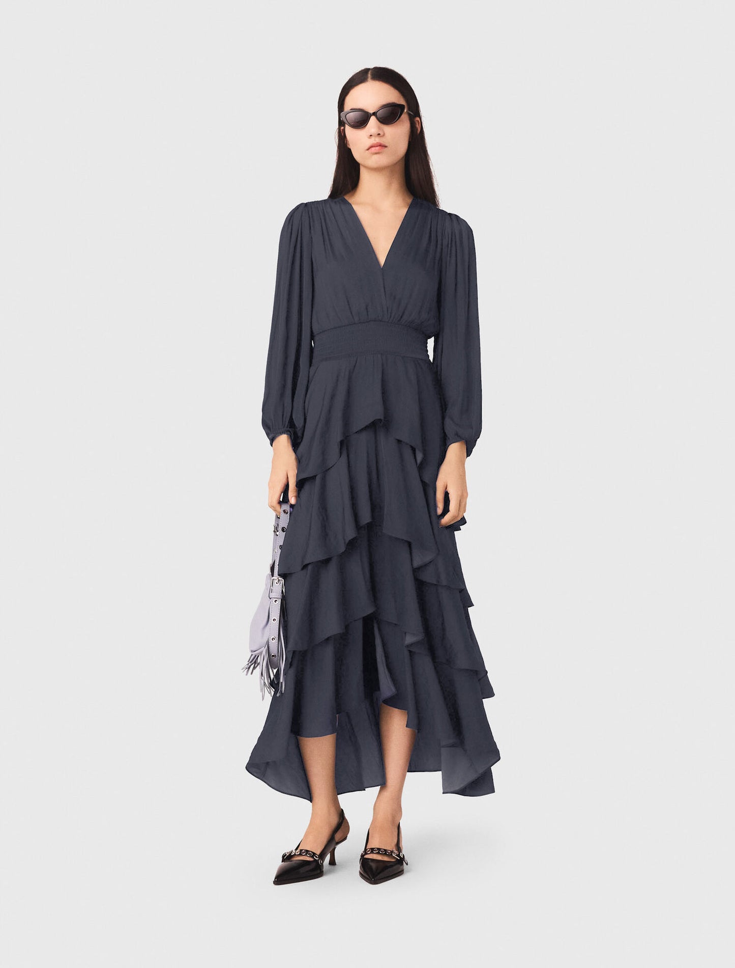 Ruffled maxi dress