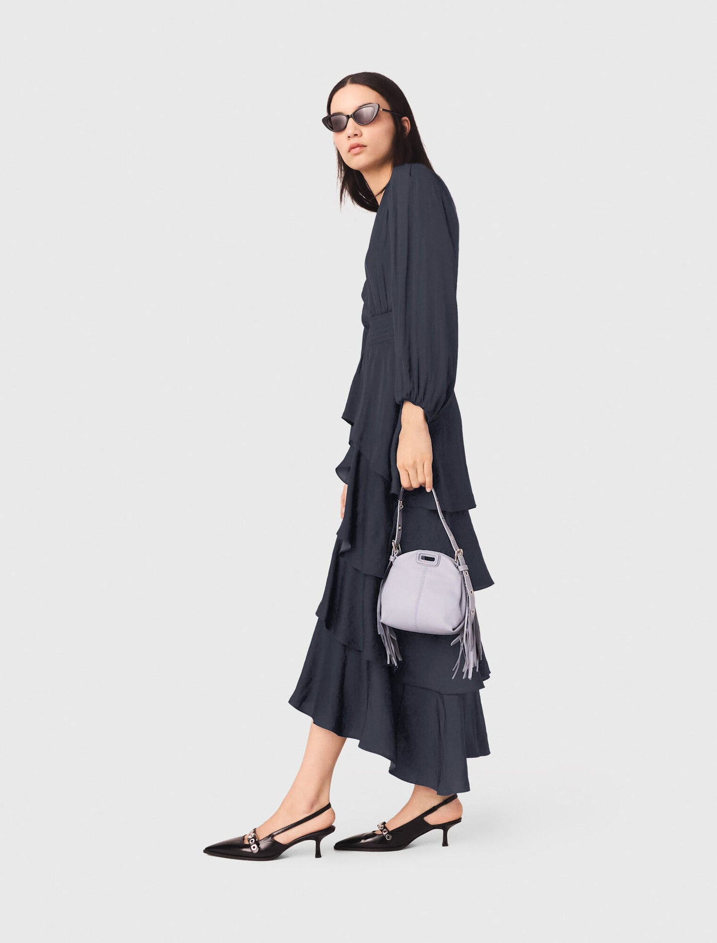 Ruffled maxi dress