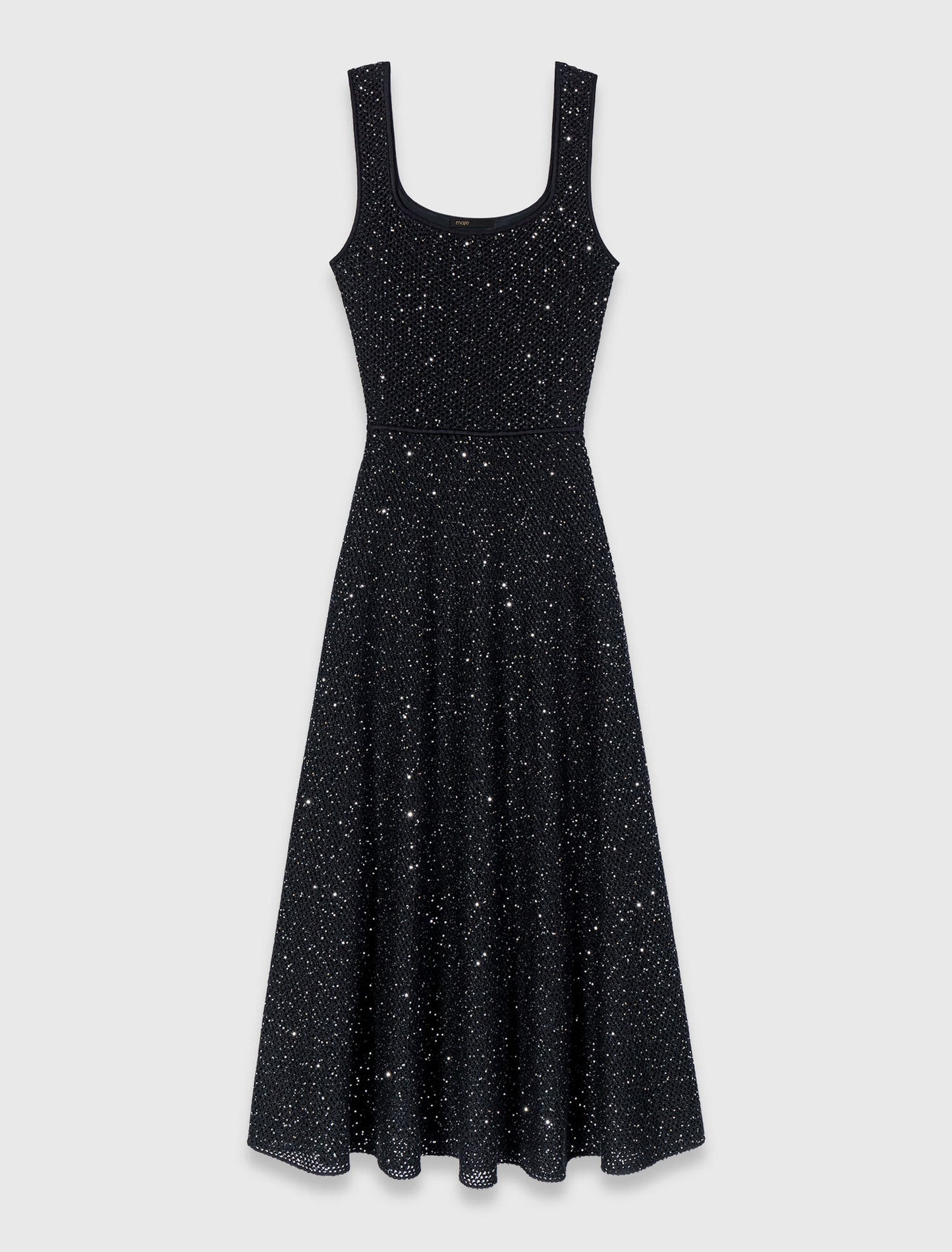 Rhinestone knit maxi dress