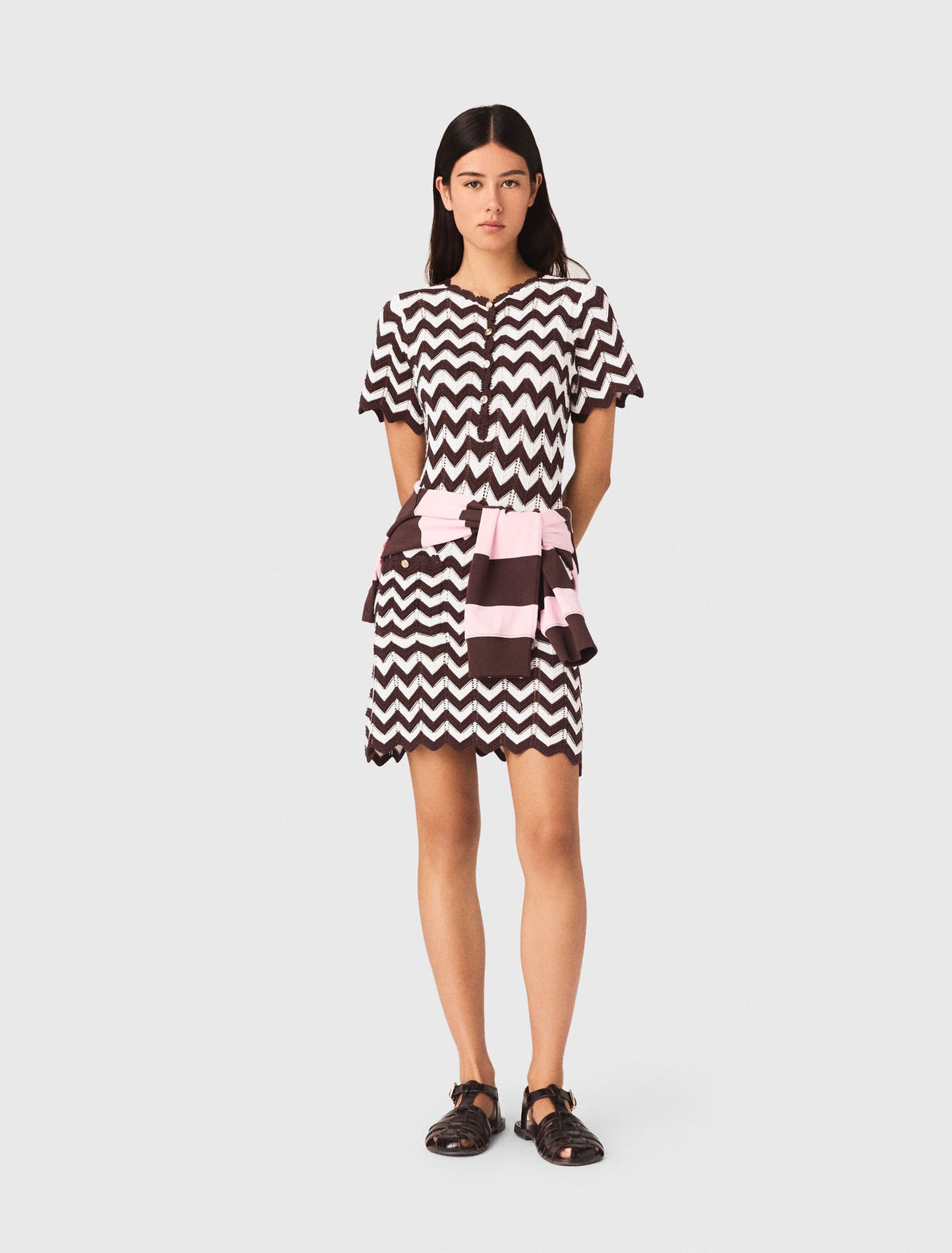 Zigzag crochet dress