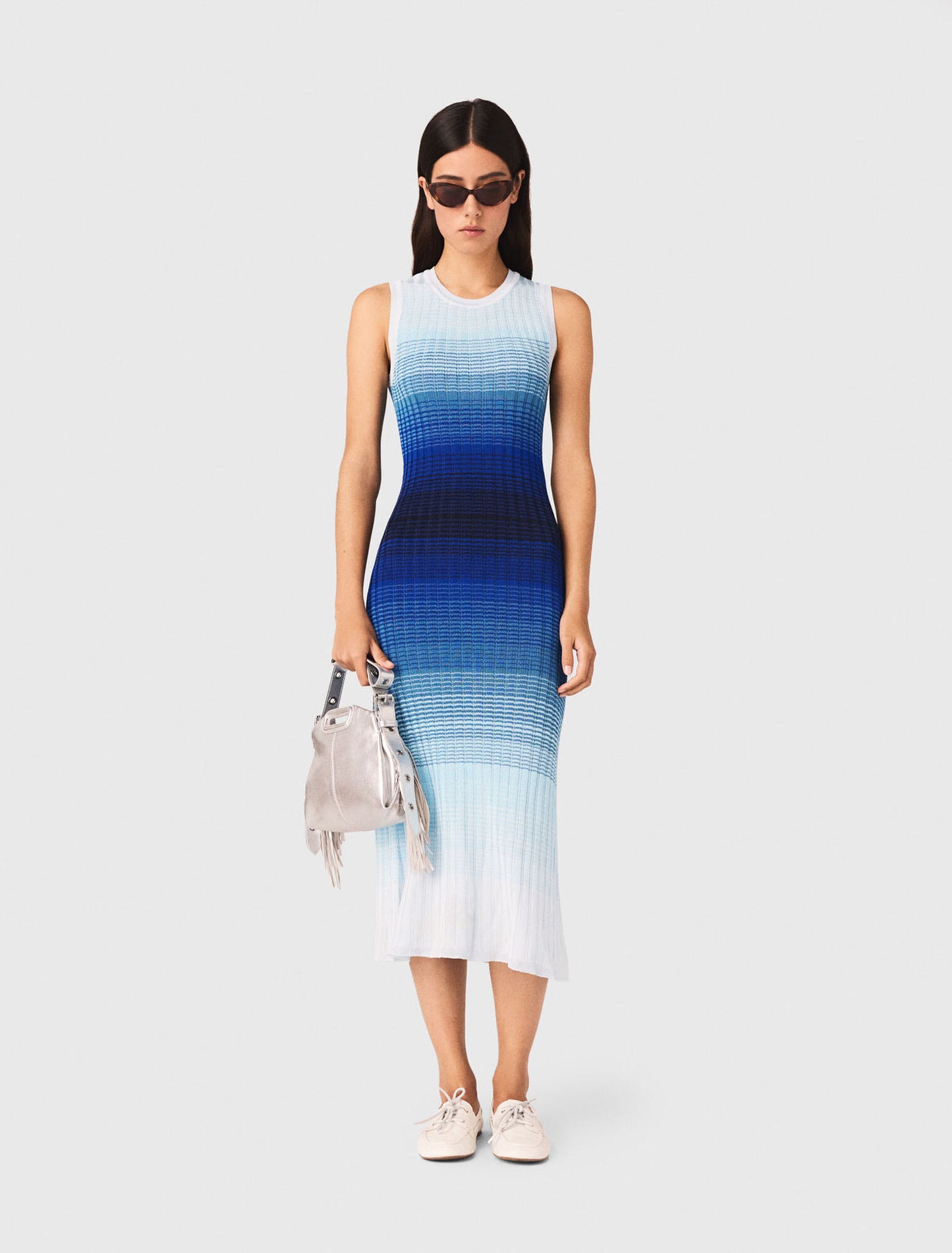 Ombr¨¦ knit maxi dress