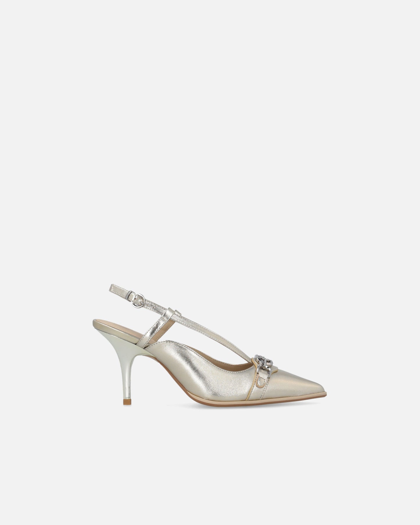 Laminated nappa slingbacks