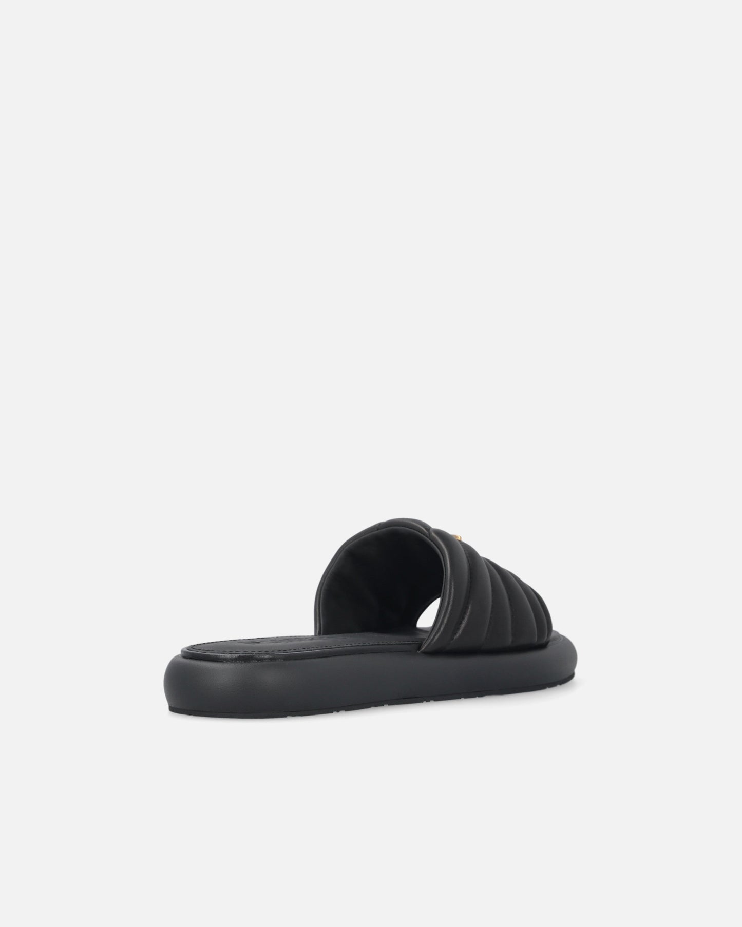 Perforated nappa leather slip-on sandals with Love Birds logo