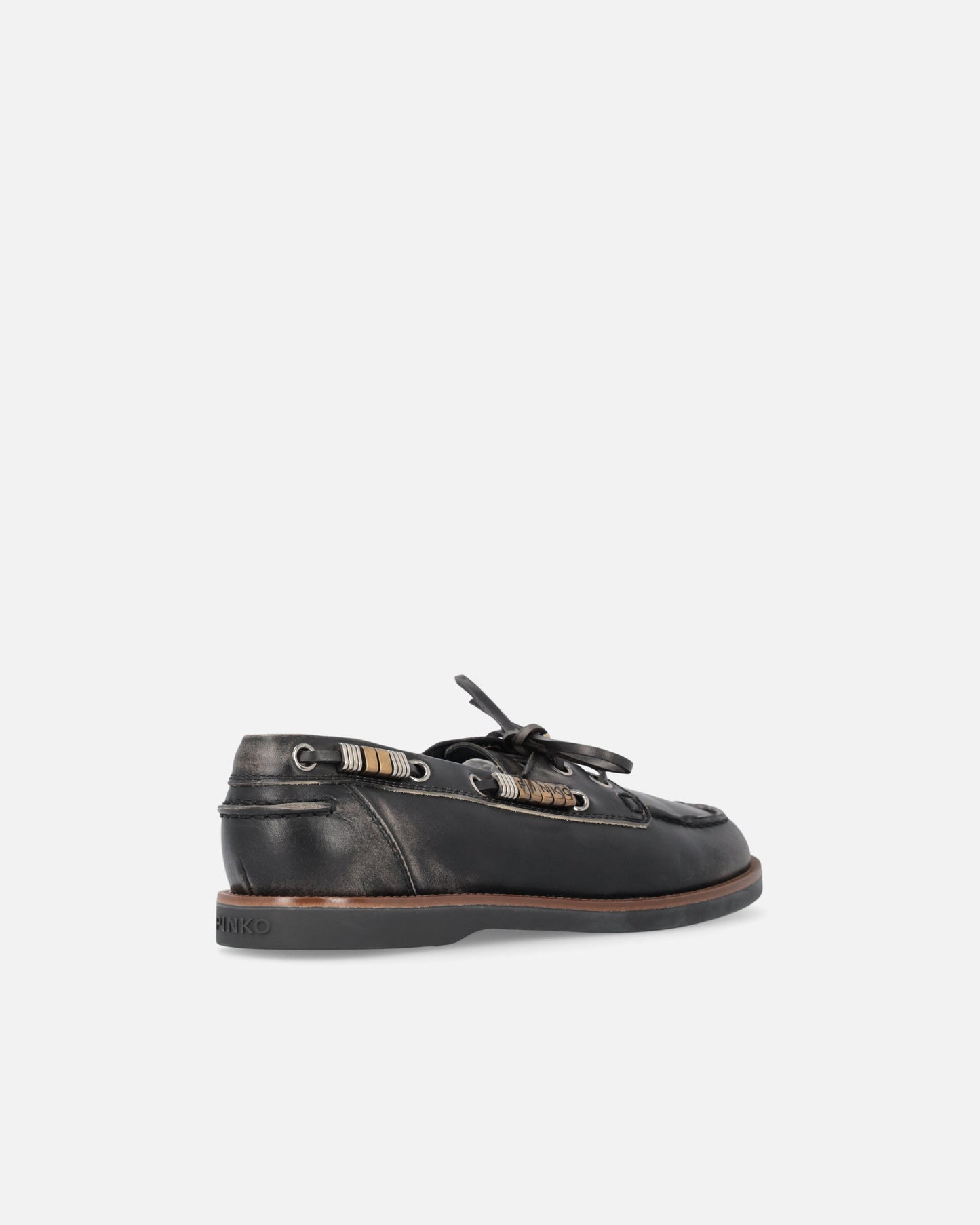 Leather moccasins with jewel details