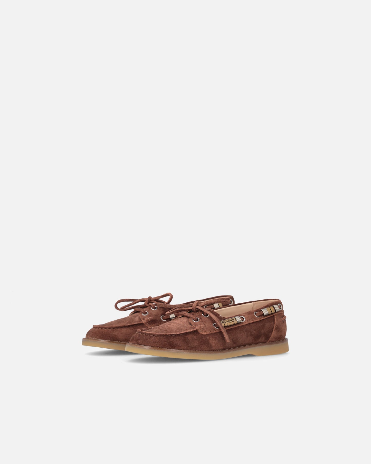 Suede moccasins with jewel details