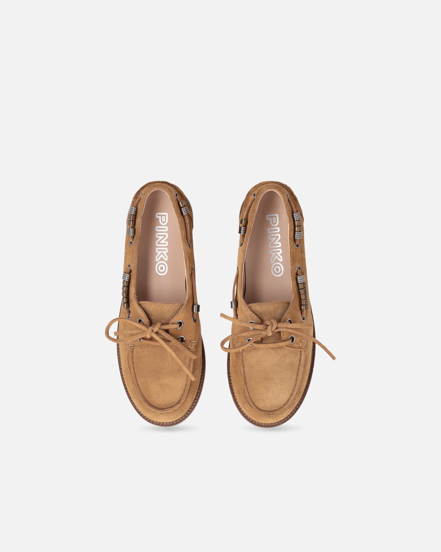 Suede moccasins with jewel details