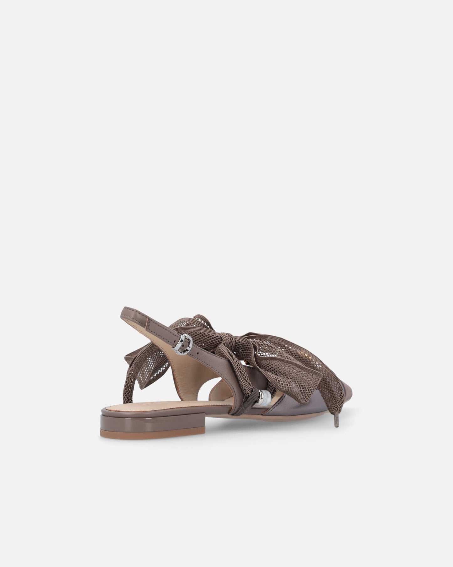 Slingback ballerinas with ties