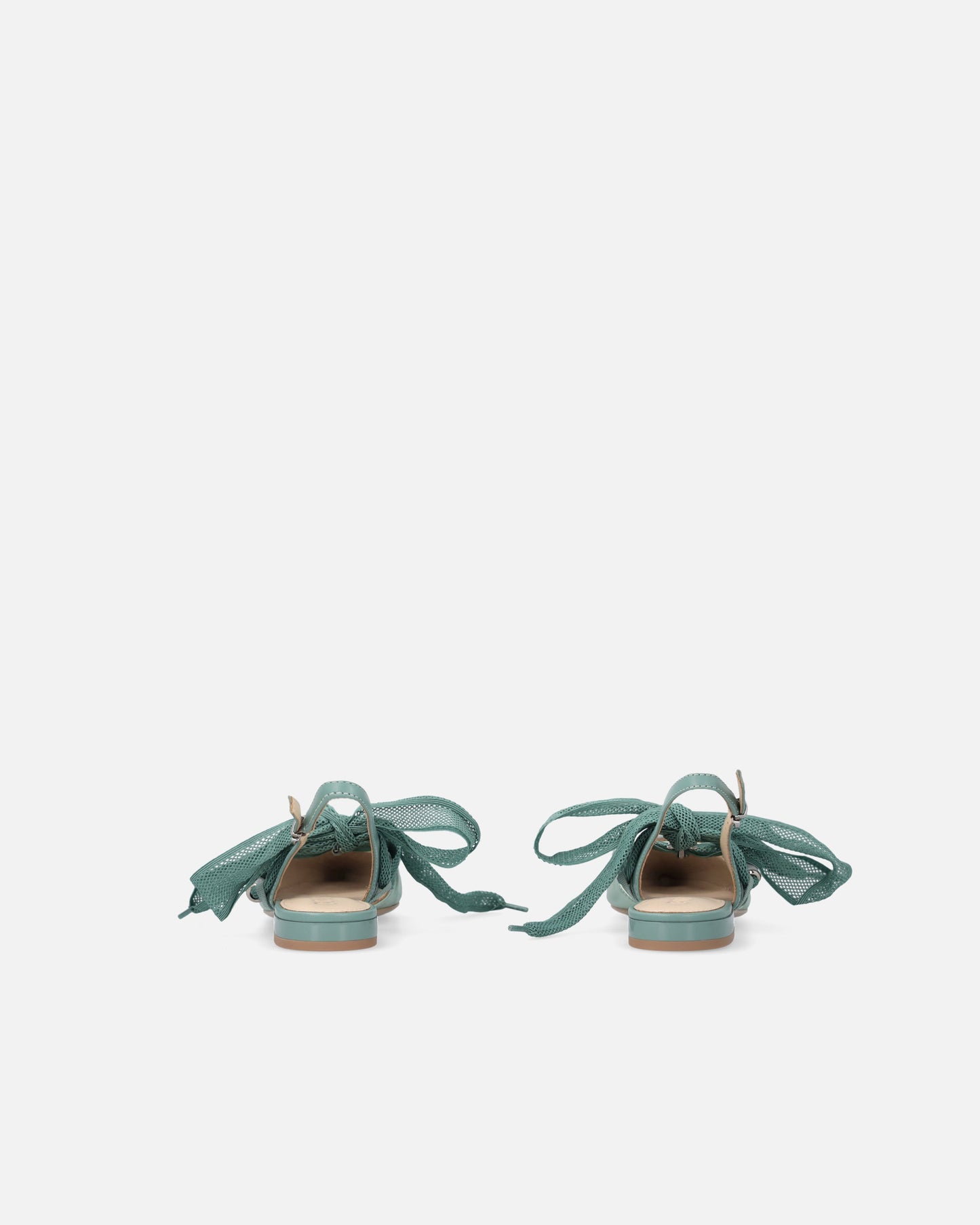 Slingback ballerinas with ties
