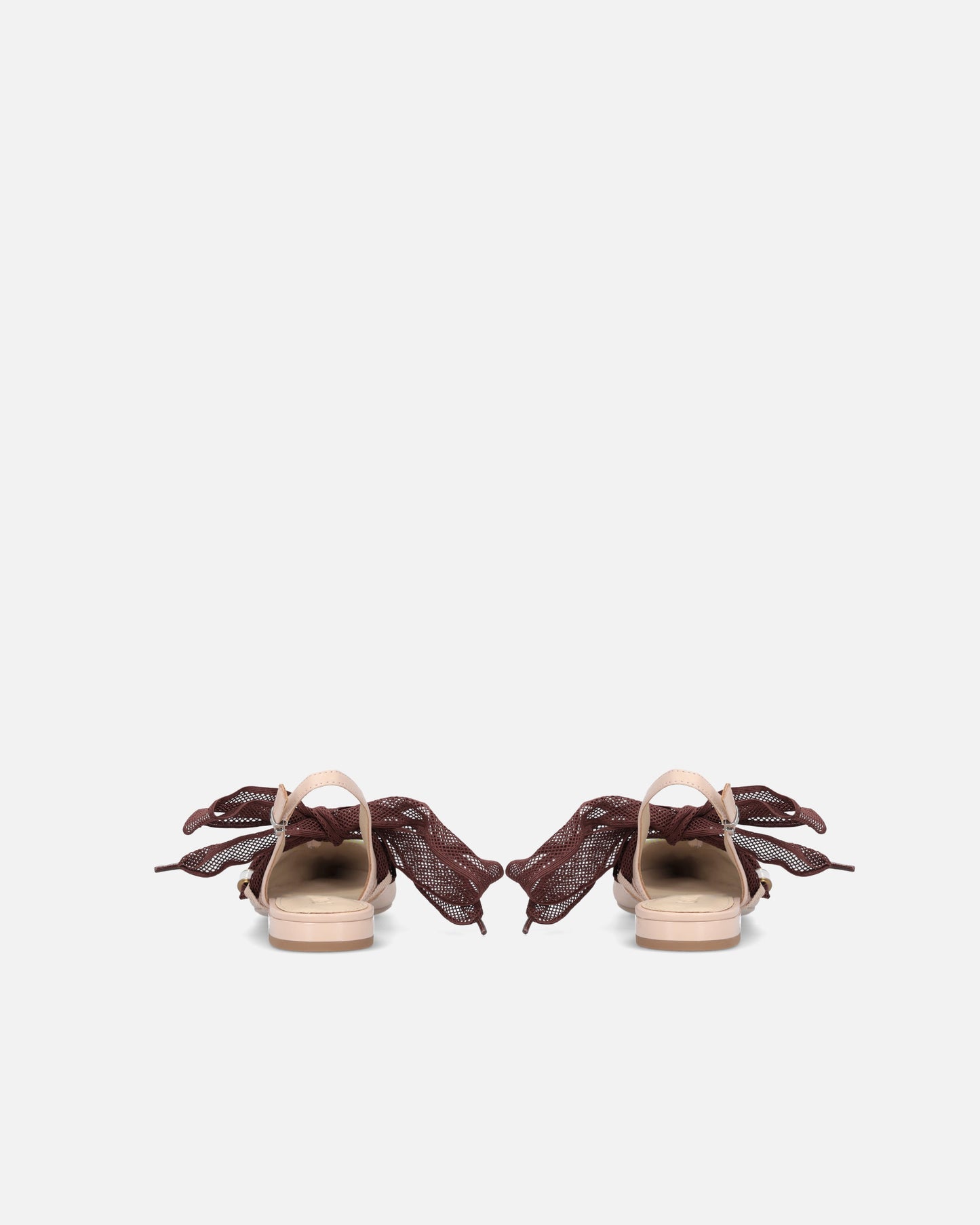 Slingback ballerinas with ties
