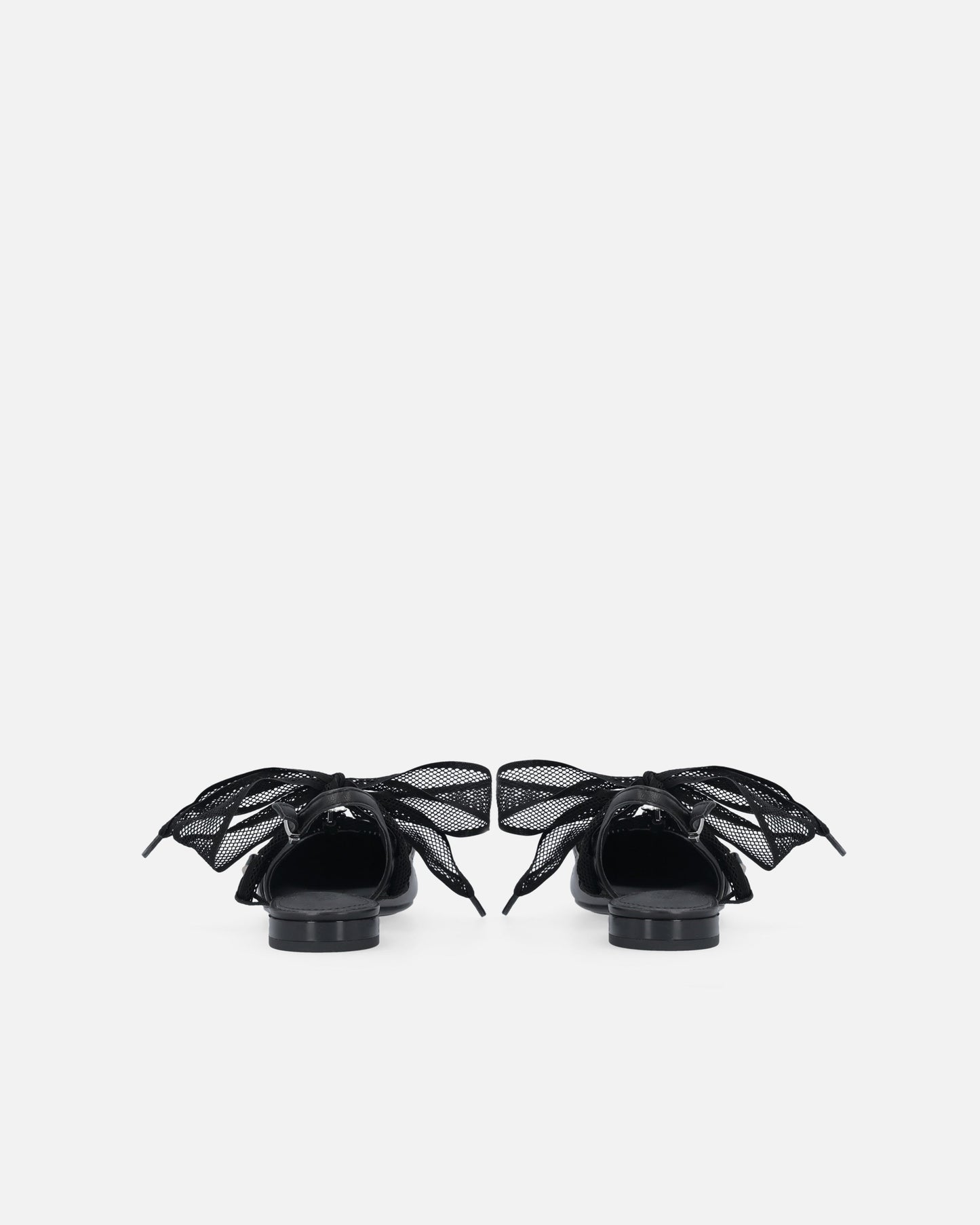 Slingback ballerinas with ties