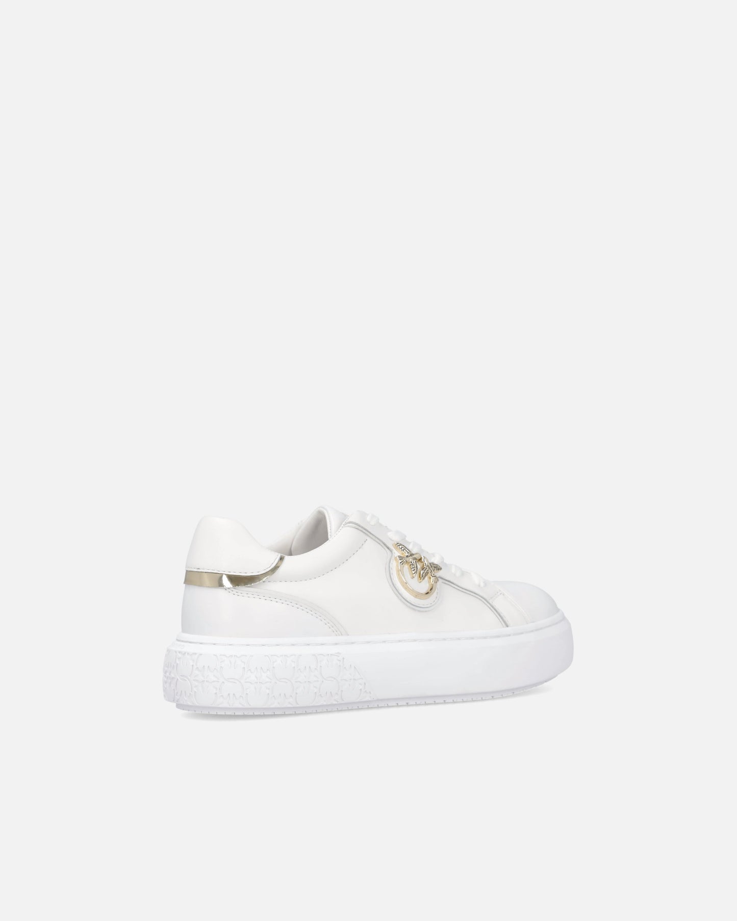 High-soled flatform sneakers with metal logo