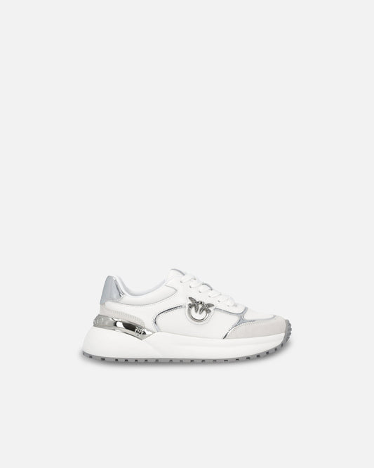 Sneakers with logo and mirror-finish details