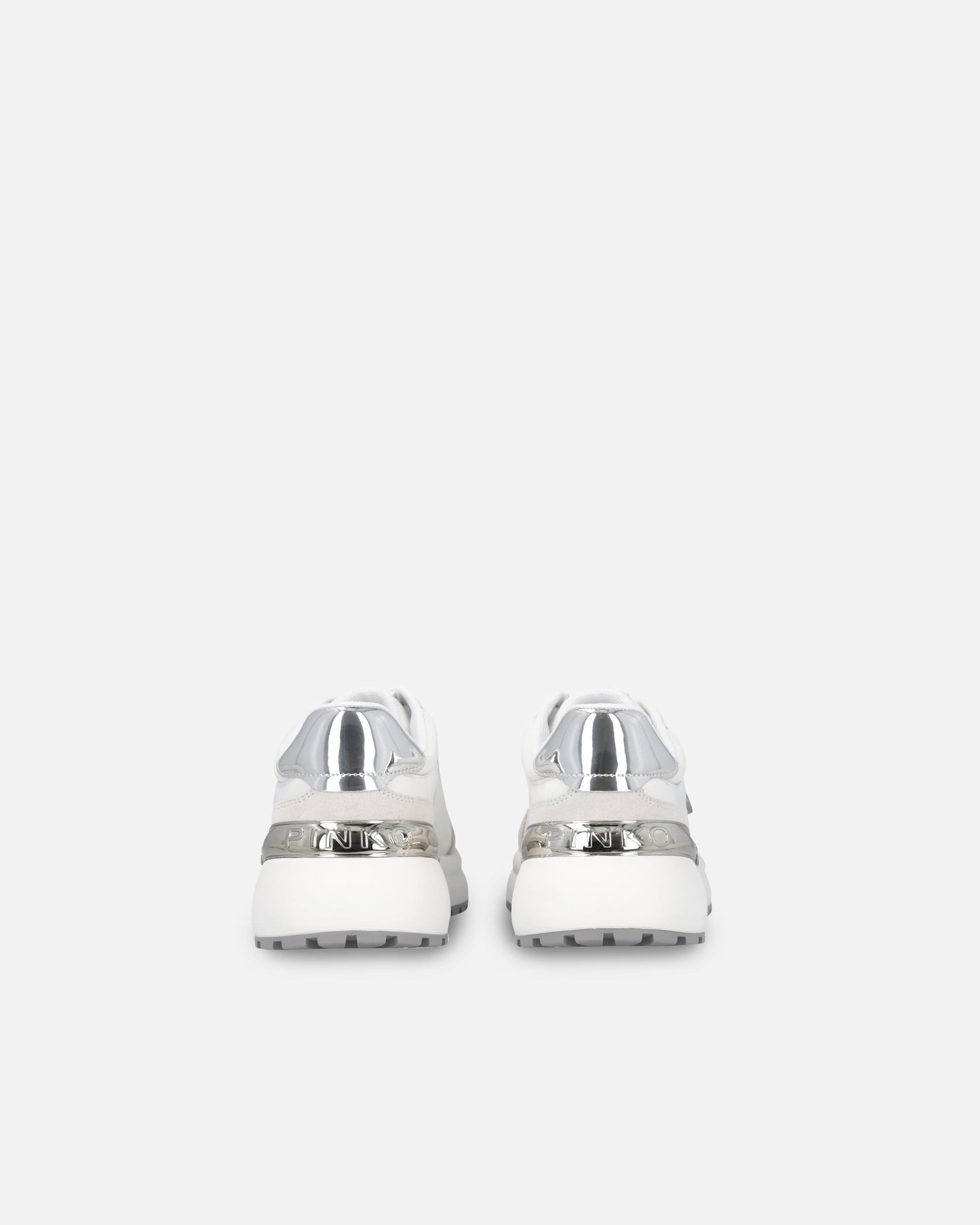 Sneakers with logo and mirror-finish details