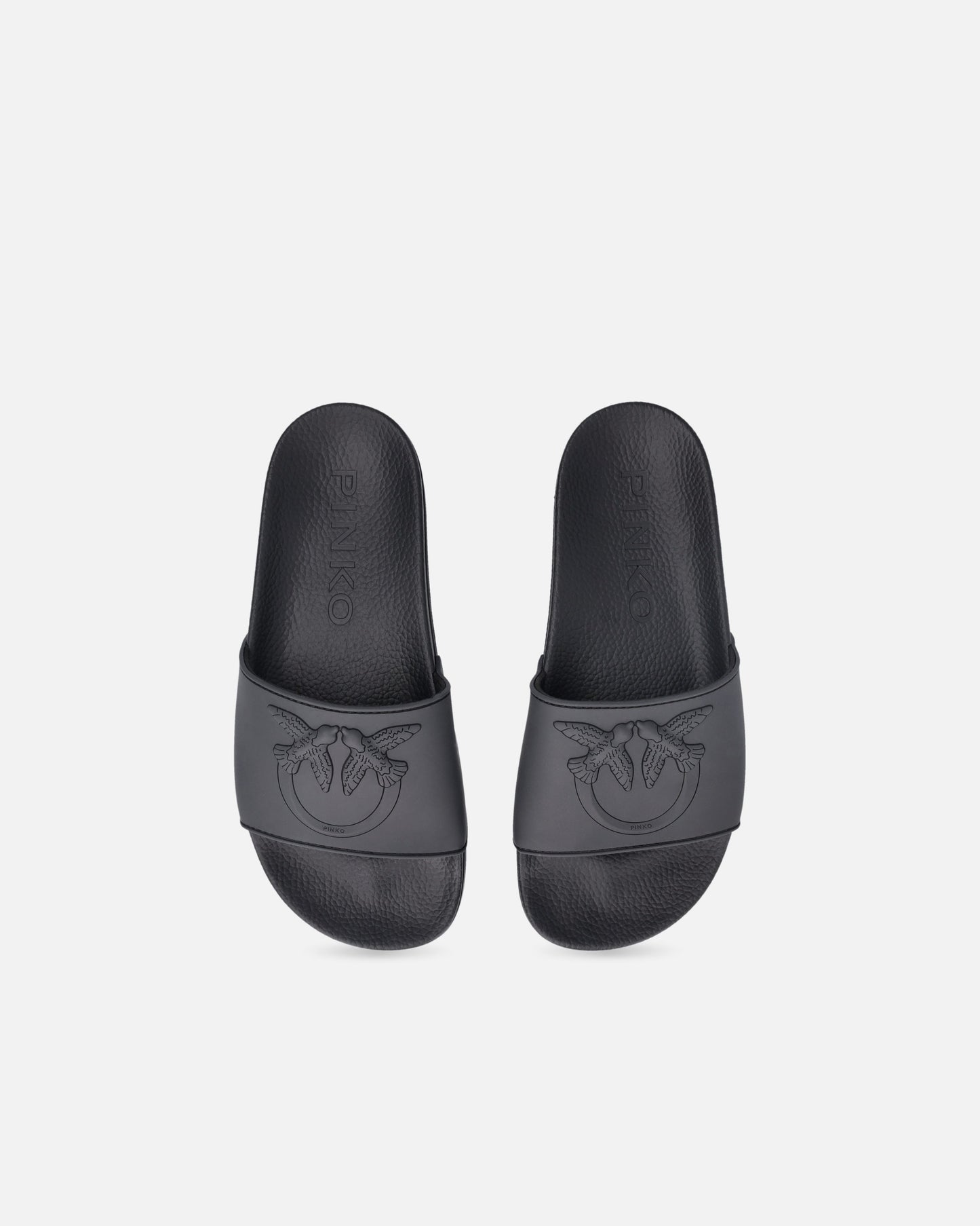 Rubber slip-on sandals with Love Birds maxi logo