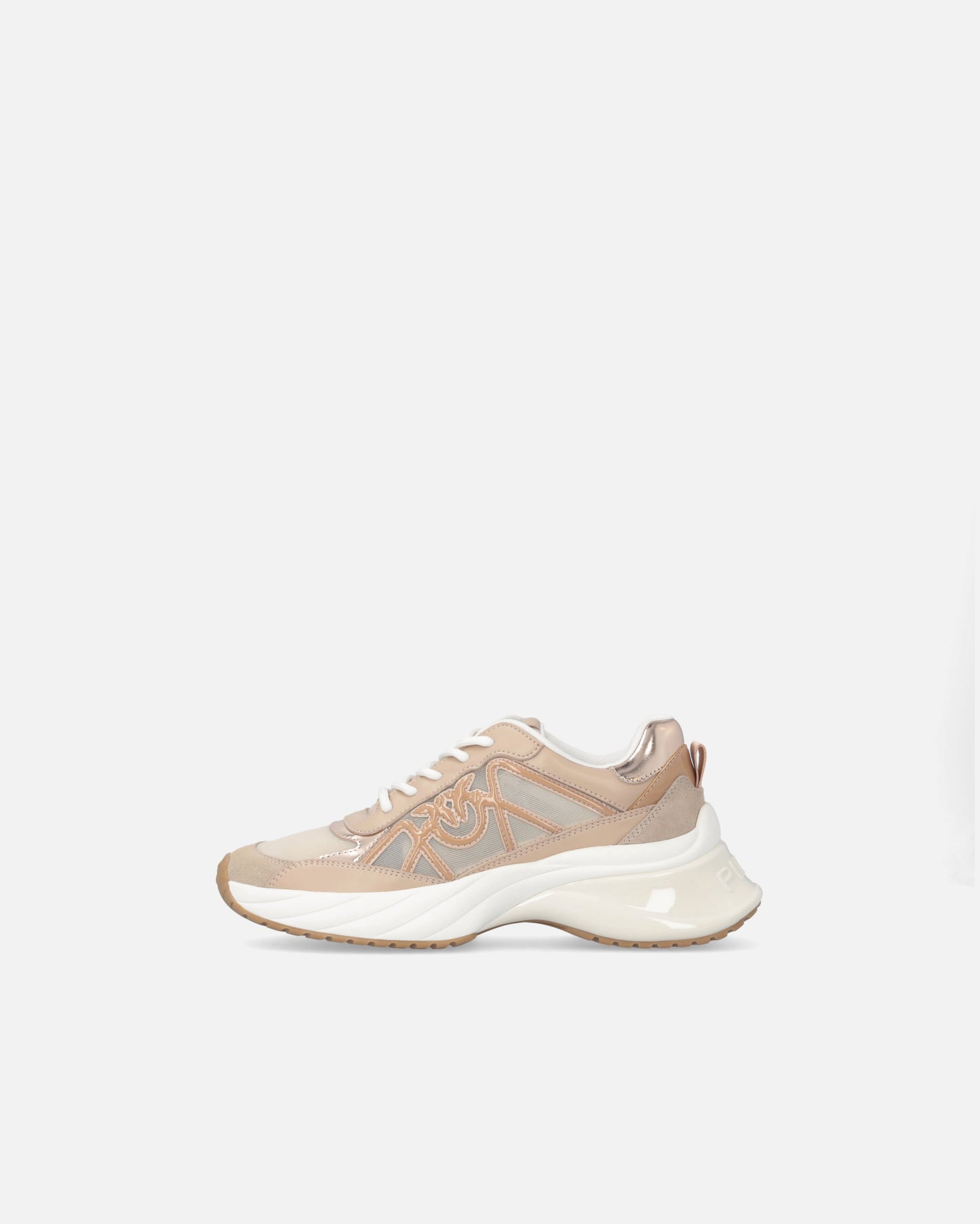 Sneakers with mix of inserts and Love Birds logo