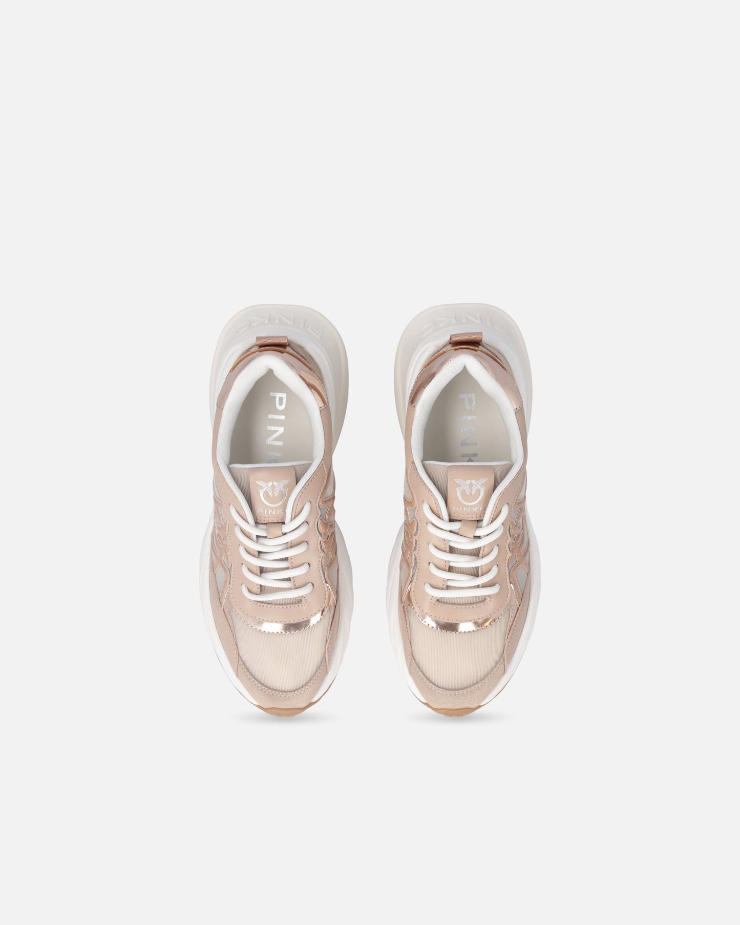 Sneakers with mix of inserts and Love Birds logo