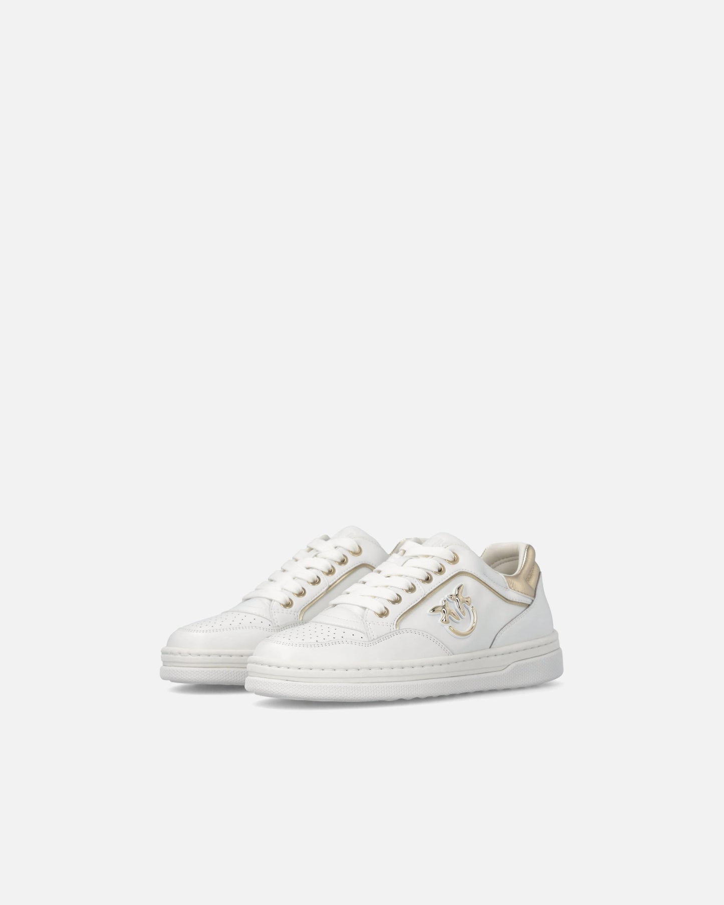 Leather sneakers with Love Birds logo