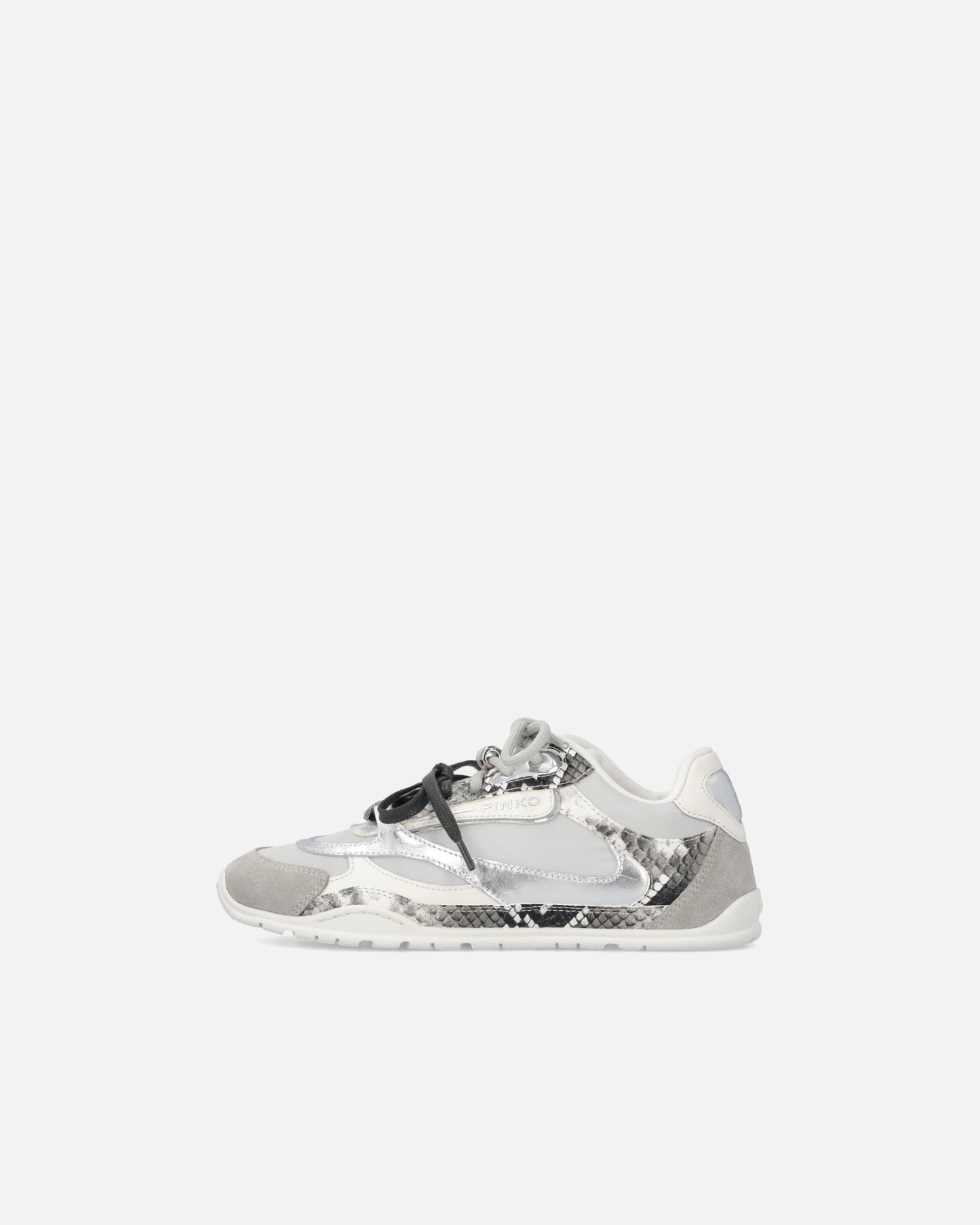 Python-print sneakers with double laces
