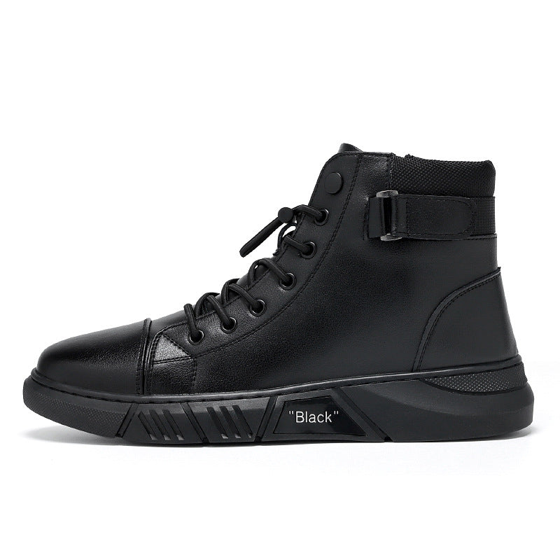 Men's Genuine Leather Boots | Casual & Versatile | Waterproof & Fleece-Lined